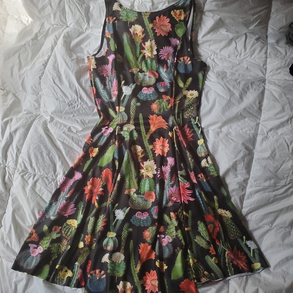Black Milk Desert Flowers Evil Skater Dress - Picture 5 of 6
